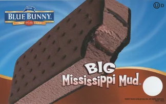 BIG Mississippi Mud Sandwich -- Blue Bunny  |  24 per case  |  6 oz each  |  $1.25 per unit