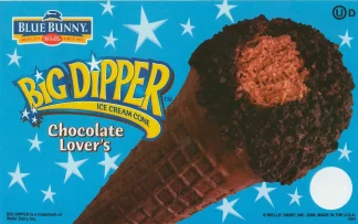 Big Dipper Chocolate Lovers -- Blue Bunny  |  24 per case  |  4.3 oz each  |  $1.17 per unit