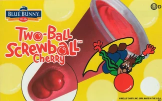 Two-Ball Screwball Cherry -- Blue Bunny  |  24 per case  |  3.75 oz each  |  $0.75 per unit