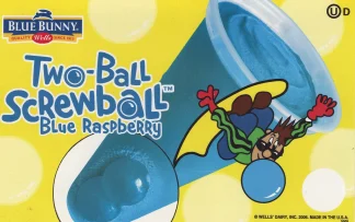 Two-Ball Screwball Blue Raspberry -- Blue Bunny  |  24 per case  |  3.75 oz each  |  $0.75 per unit