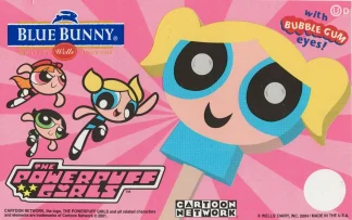Powerpuff Girls Face Pop -- Blue Bunny  |  18 per case  |  3.75 oz each  |  $1.45 per unit